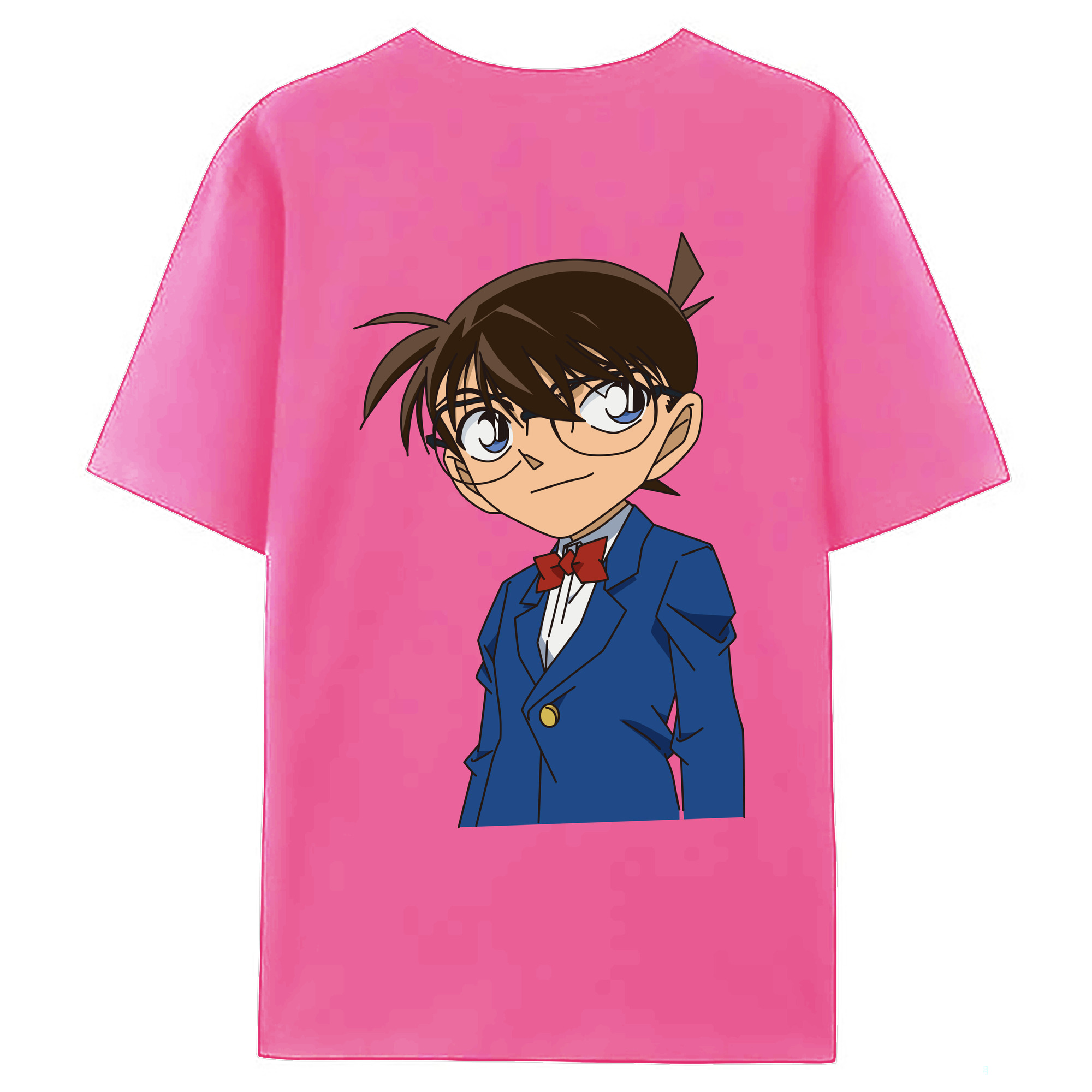 （画像用） 名探偵コナン 江戸川 コナン Detective Conan Conan Edogawa レディース半袖Tシャツ(バックプリント)
